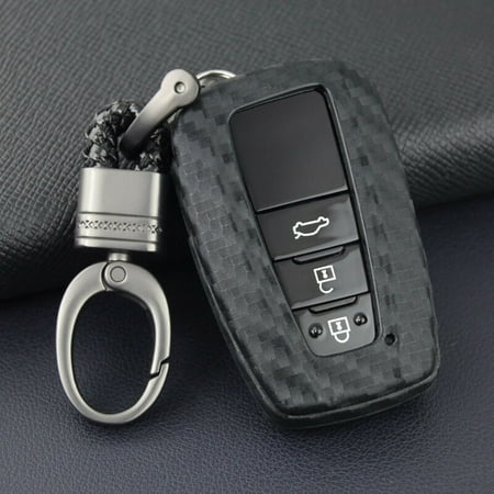 Car Key Fob Chain With Keyring Fits For Toyota Camry CHR RAV4 Cover Case Durable